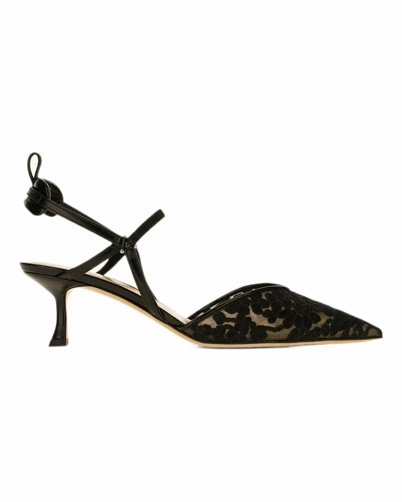 Fendi Mittelgroße Slingback-Sandalen aus Tüll in Colibri-Schwarz Schwarz
