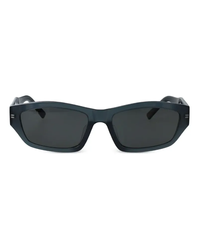 Balenciaga Eckige Sonnenbrille mit Logo - Grün Grün