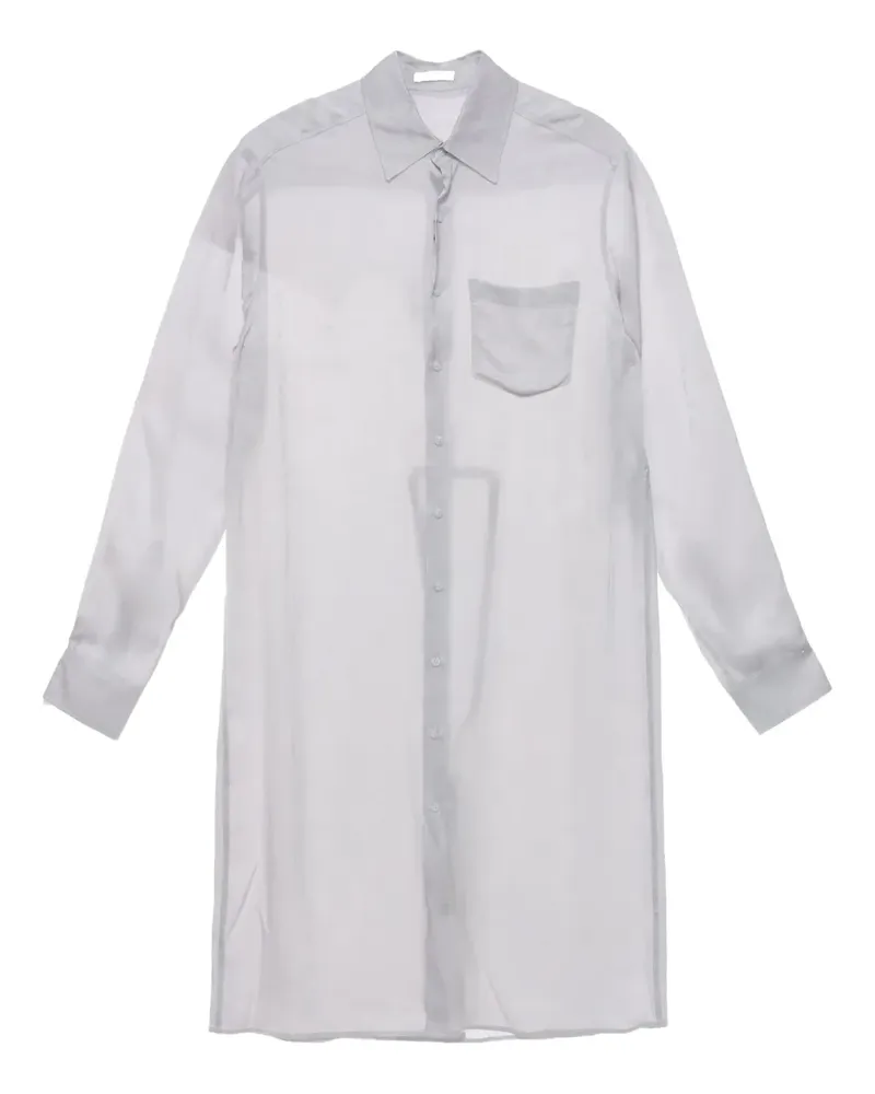 Ann Demeulemeester Semi-transparentes Hemd - Grau Grau