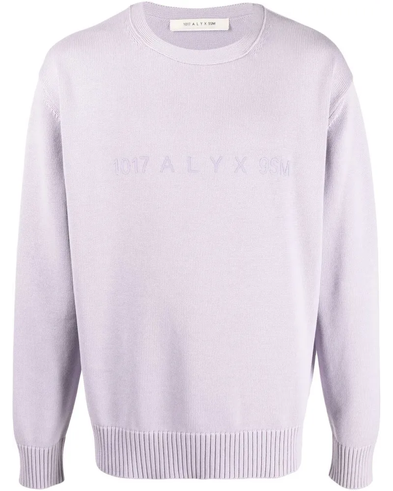 1017 ALYX 9SM Strickpullover mit Logo-Print - Violett Violett
