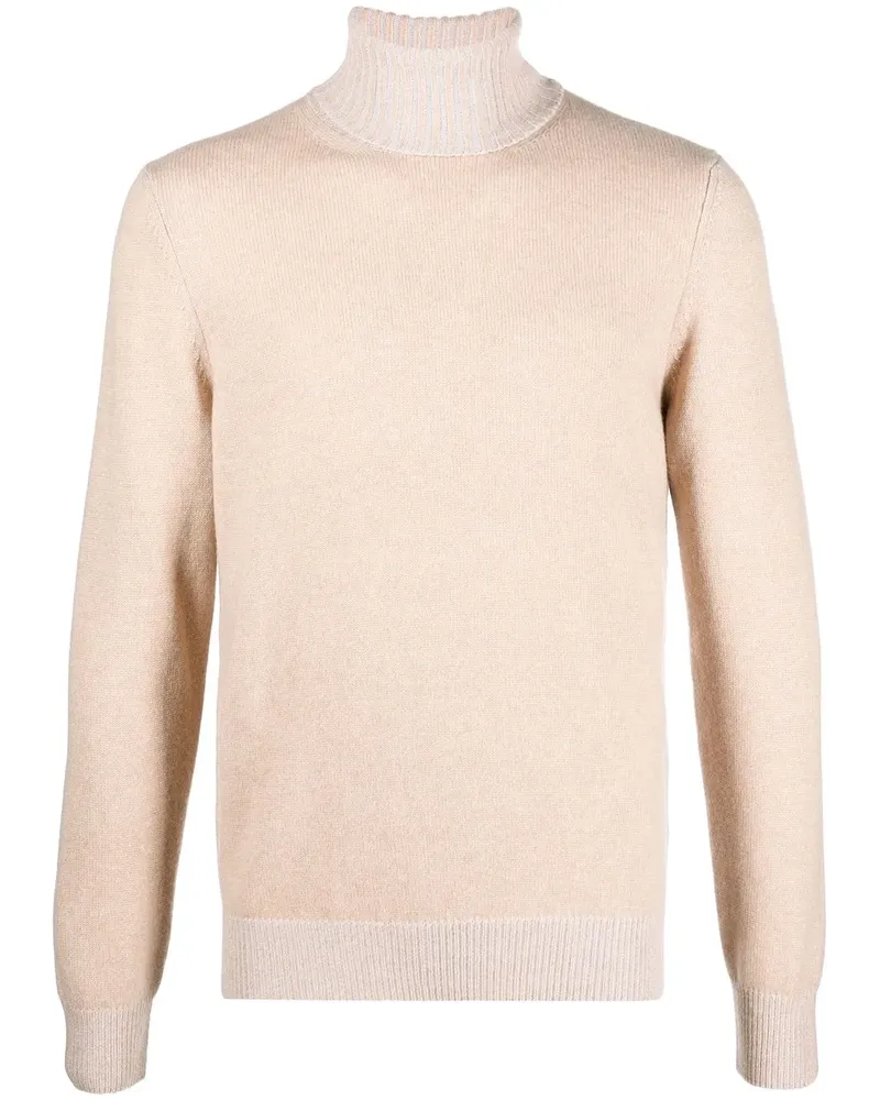 Malo Gerippter Rollkragenpullover - Nude Nude