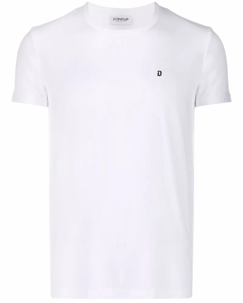 Dondup T-Shirt mit rundem Ausschnitt Weiß