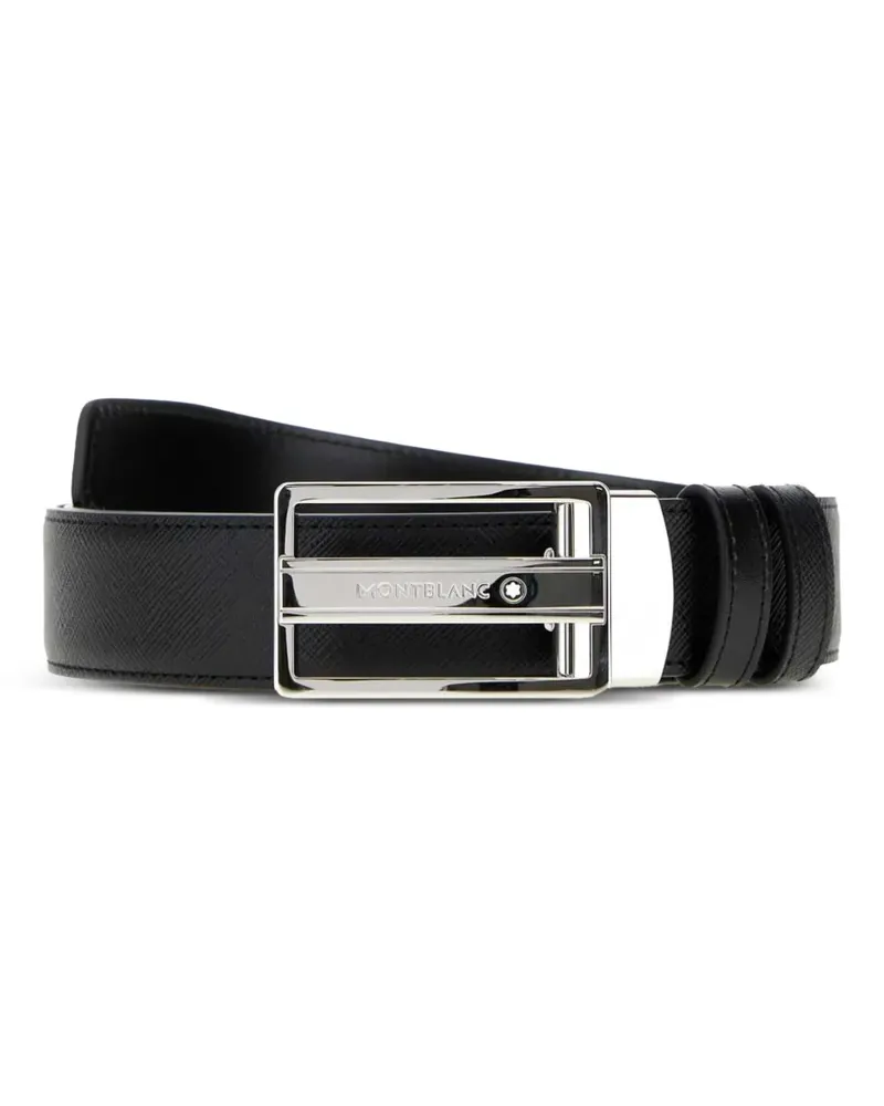 Montblanc Ledergürtel mit Logoplakette - Schwarz Schwarz