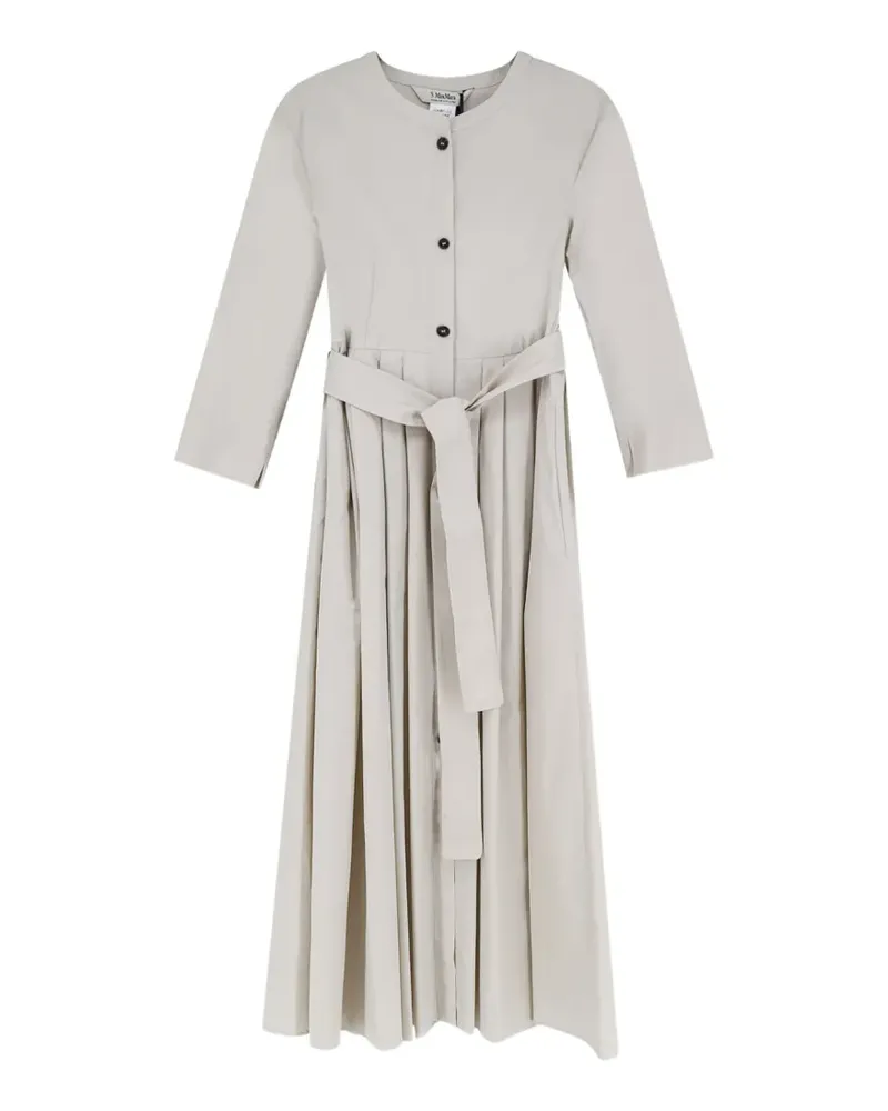 Max Mara Midikleid mit Knopfleiste - Grau Grau