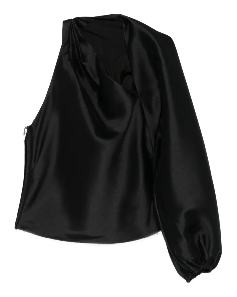 Self-Portrait Asymmetrisches Top - Schwarz Schwarz