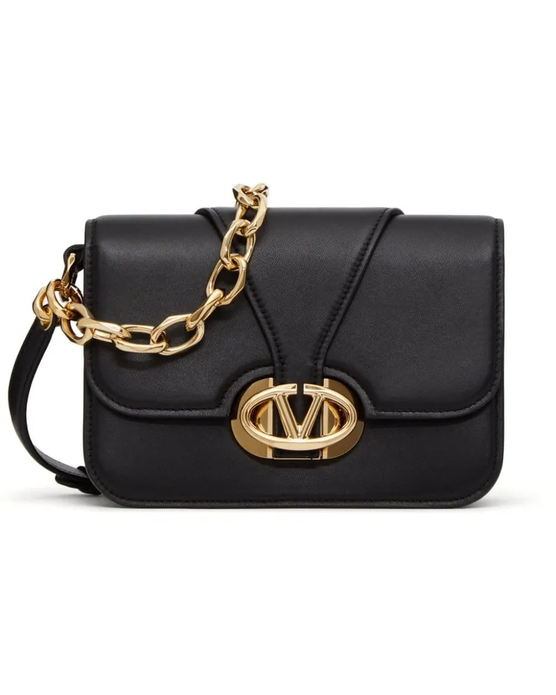 Valentino Garavani Kleine VLogo O'Clock Schultertasche - Schwarz Schwarz