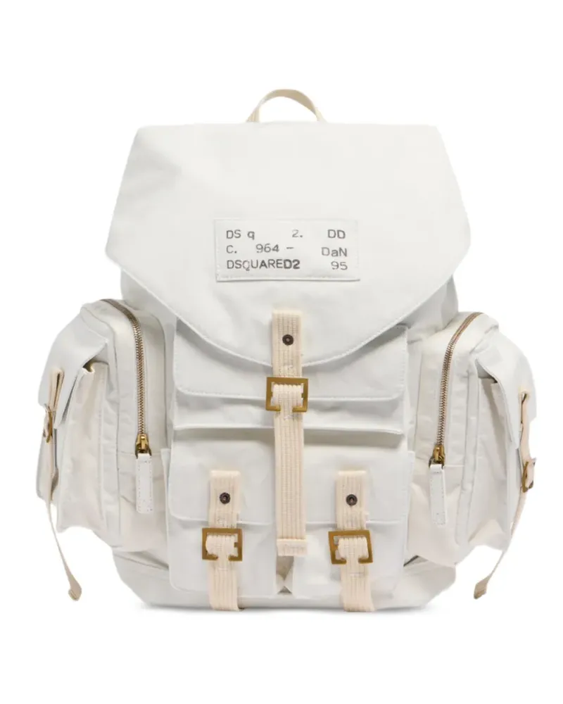 Dsquared2 Rucksack mit Patch-Detail - Weiß Weiß