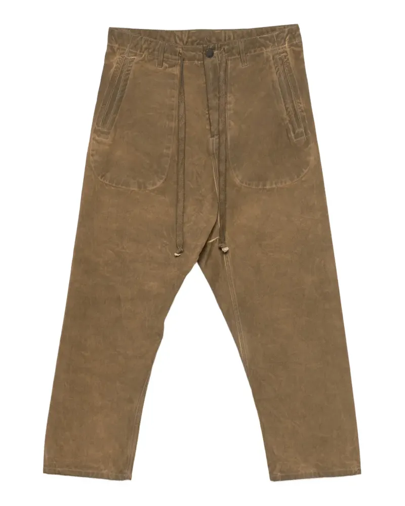 Uma Wang Pagiama drawstring-waist panelled trousers - Braun Braun