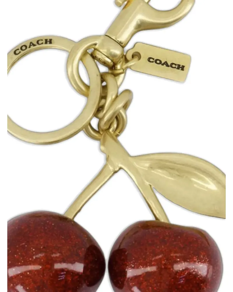 Coach Cherry Schlüsselanhänger mit Glitter - Gold Gold