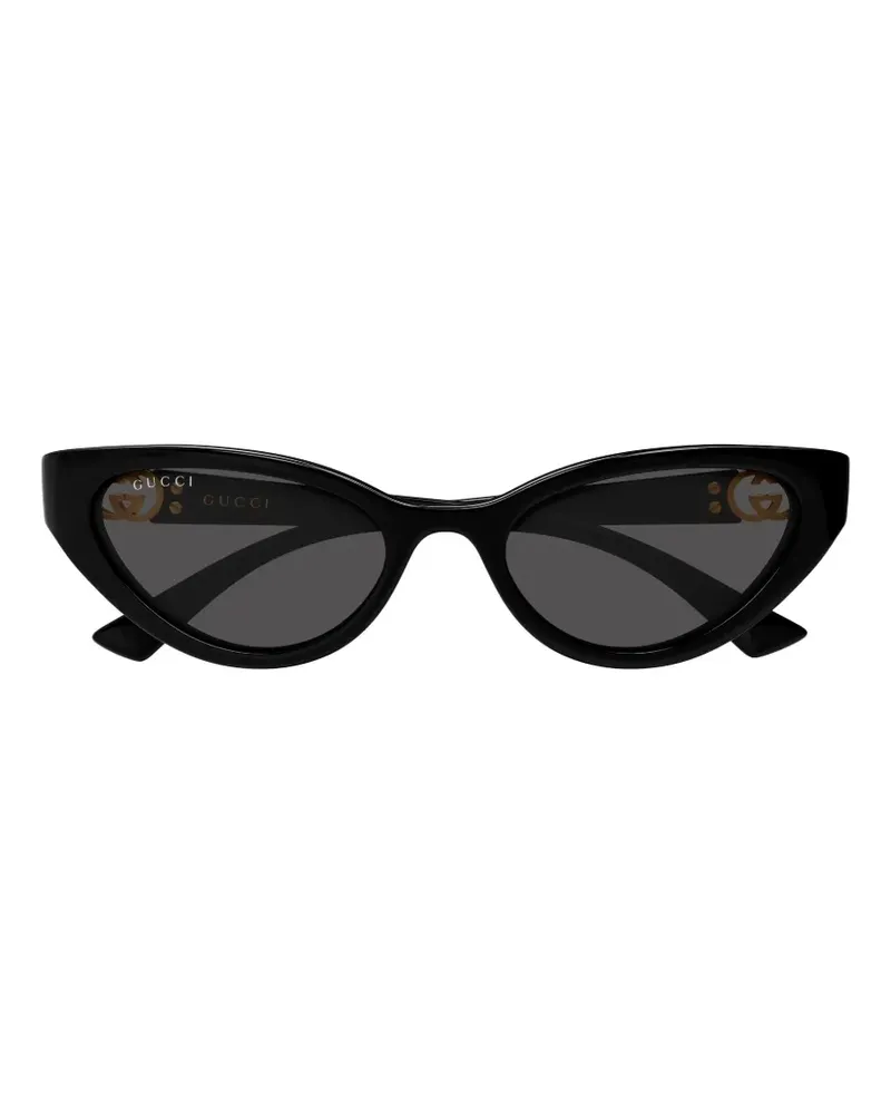 Gucci Cat-Eye-Sonnenbrille mit GG - Schwarz Schwarz