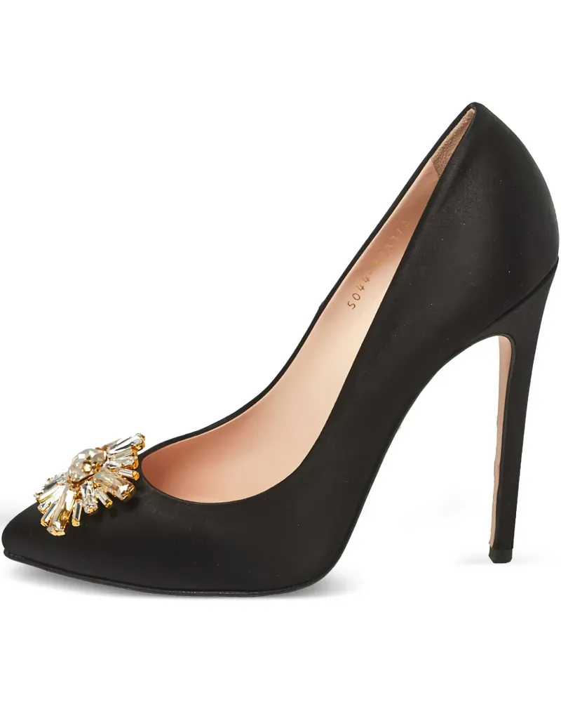 Gina Pre-owned Pumps mit Kristallen 125mm - Schwarz Schwarz