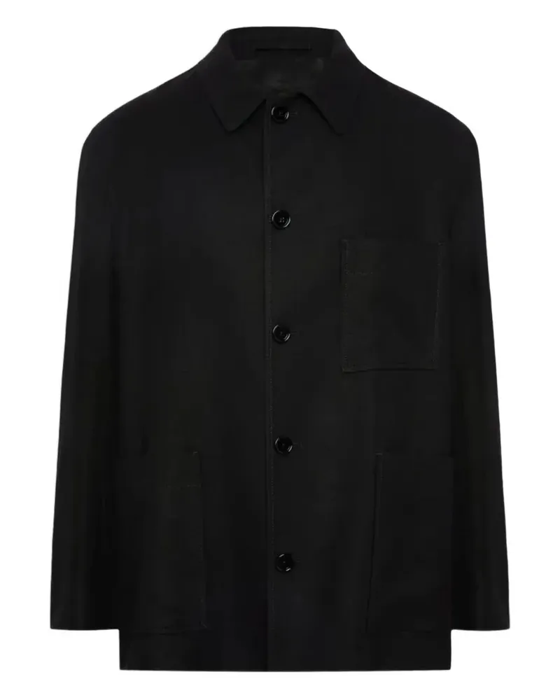 LARDINI long-sleeve shirt jacket - Schwarz Schwarz