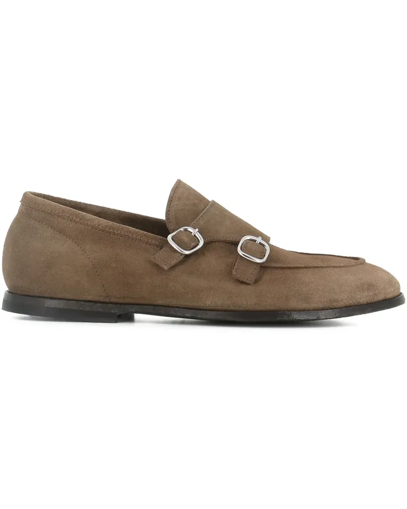 Green George Loafer mit doppelter Schnalle - Nude Nude
