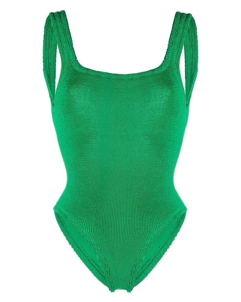 Hunza G Badeanzug mit Finish - Grün Grün