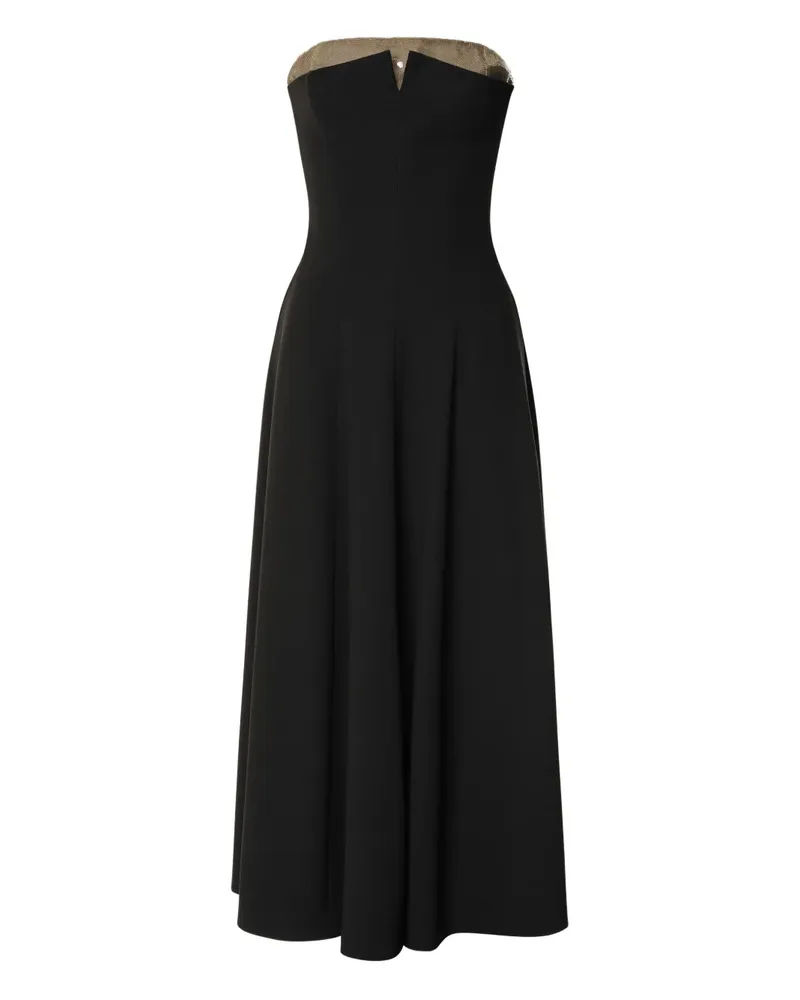 Alberta Ferretti Schulterfreies Kleid - Schwarz Schwarz