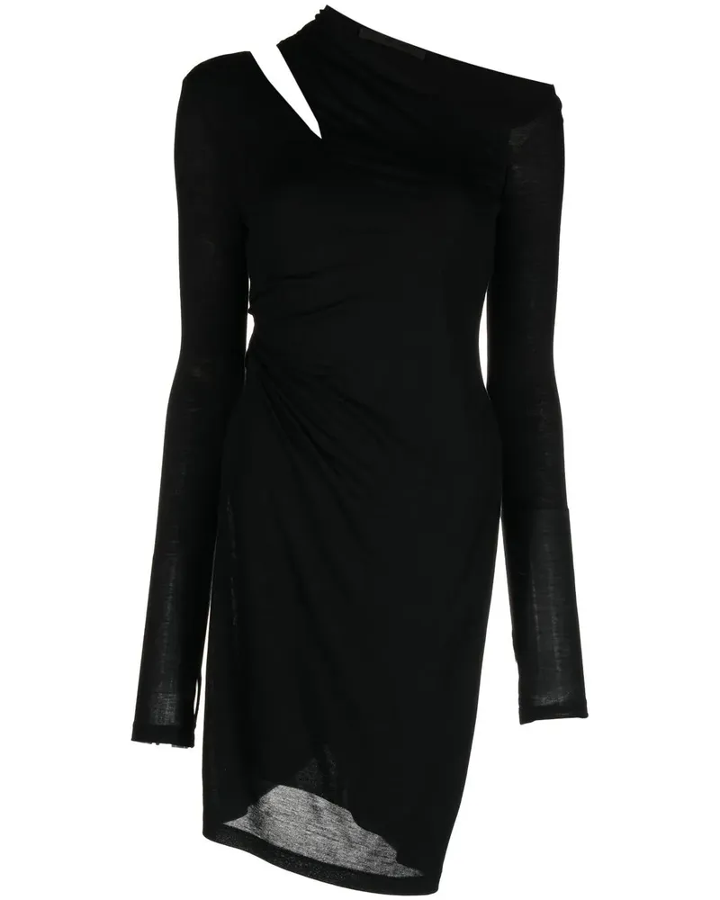 Helmut Lang Figurbetontes Midikleid - Schwarz Schwarz