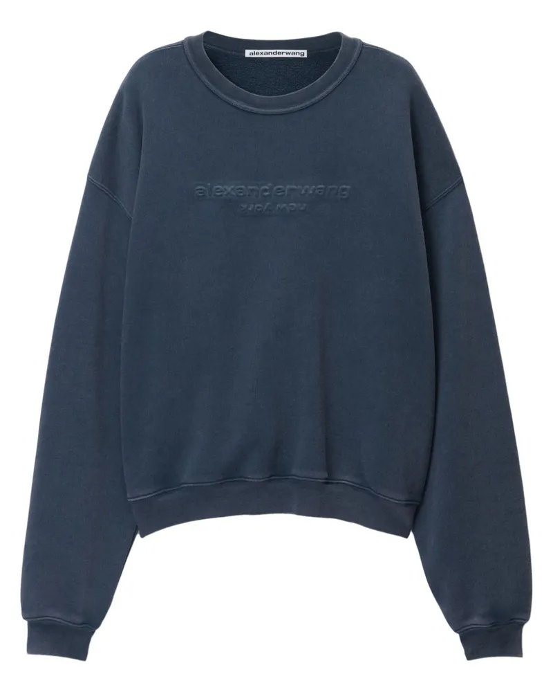 Alexander Wang Sweatshirt mit Logo-Prägung - Blau Blau