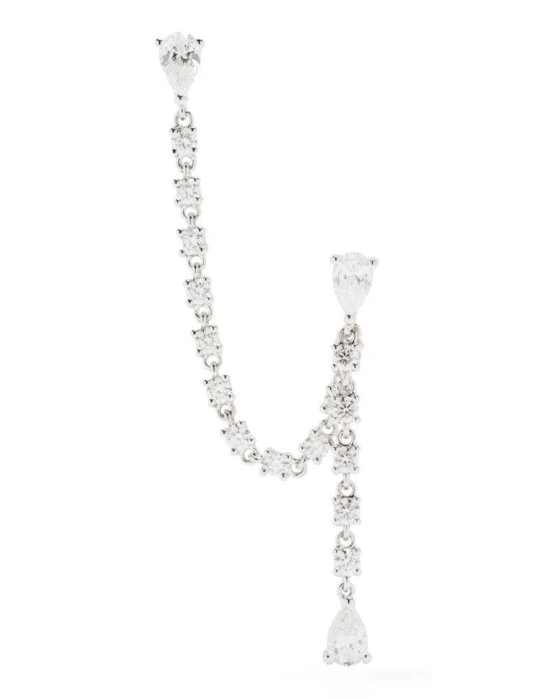ANITA KO 14kt Weißgold-Hängeohrring mit Diamant - Silber Silber