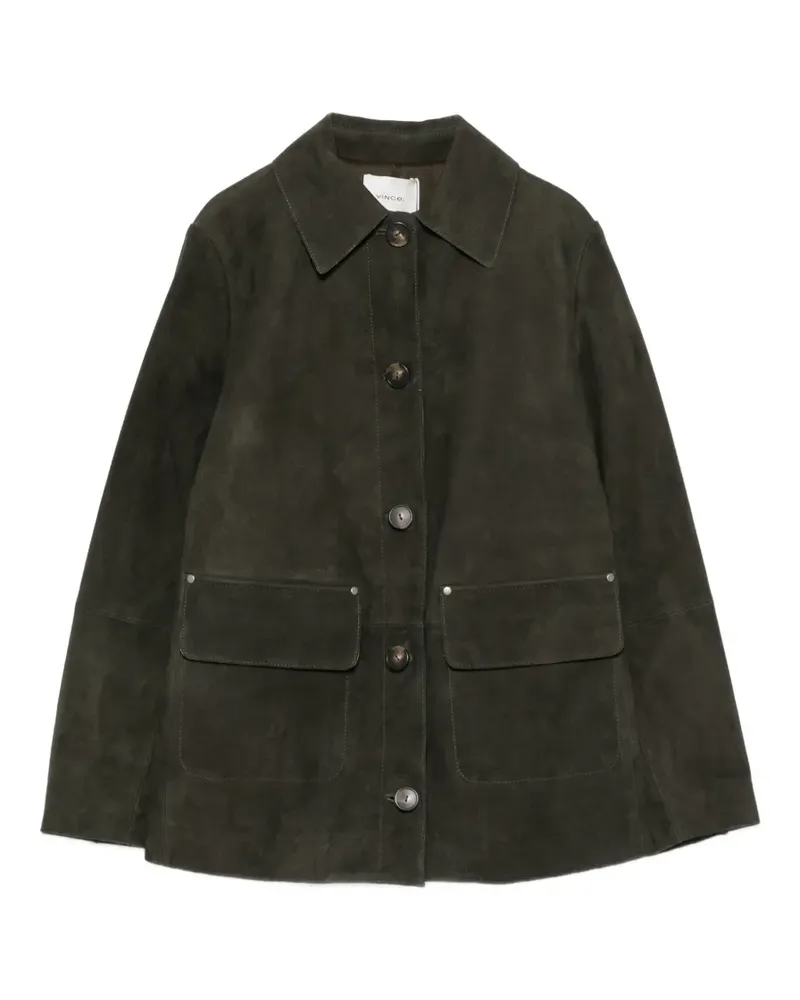 Vince button-up suede jacket - Grün Grün
