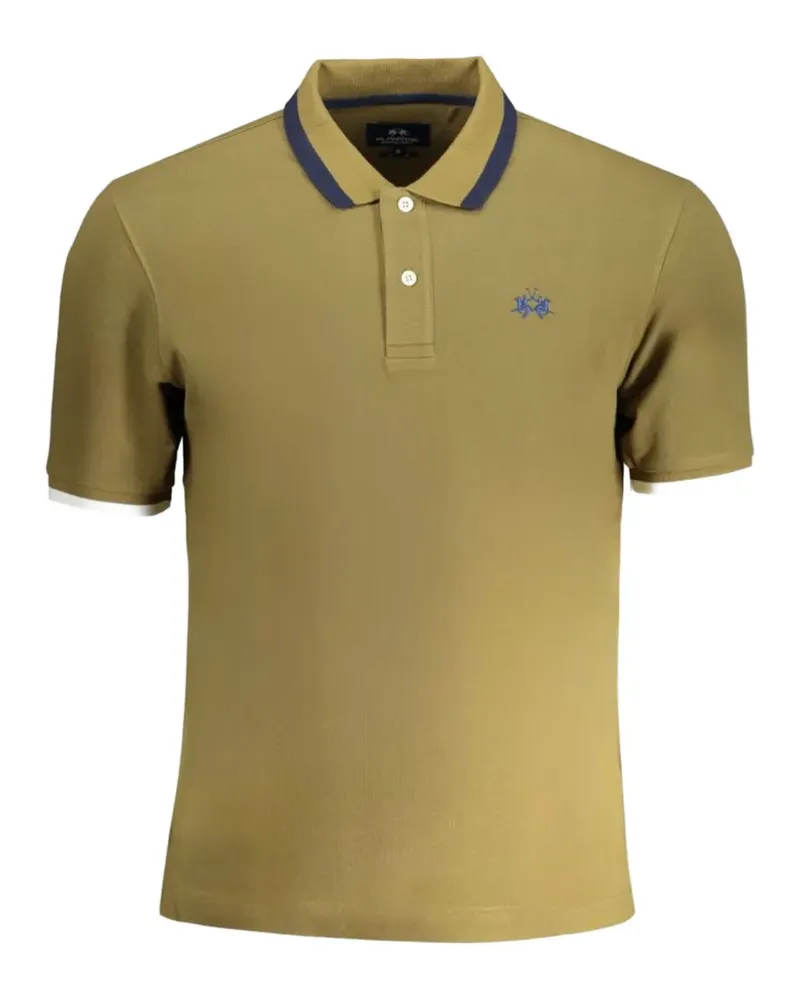 La Martina tipped-collar piqué polo shirt - Grün Grün