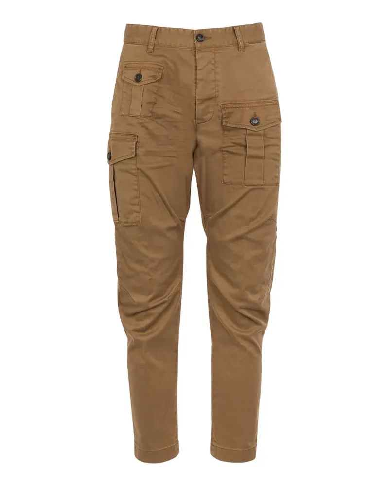 Dsquared2 Cargohose mit Knöpfen - Braun Braun