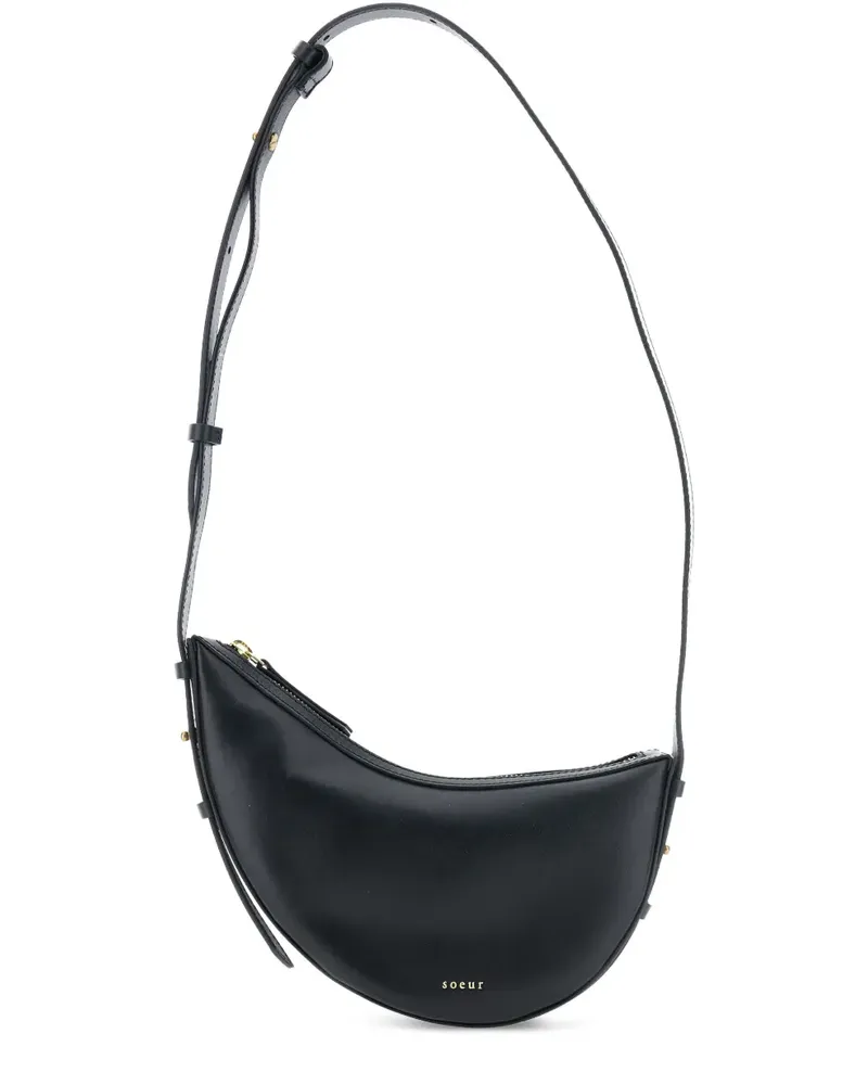 Soeur Schultertasche mit Logo-Print - Schwarz Schwarz