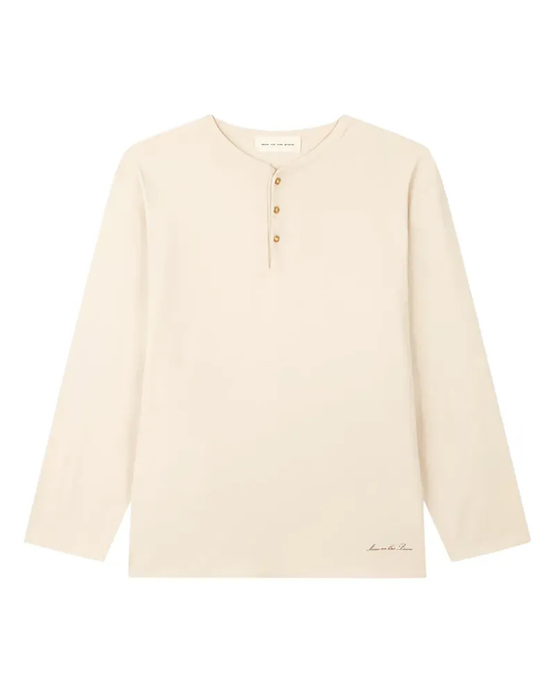 ManOnTheBoon T-Shirt mit Henley-Kragen - Nude Nude