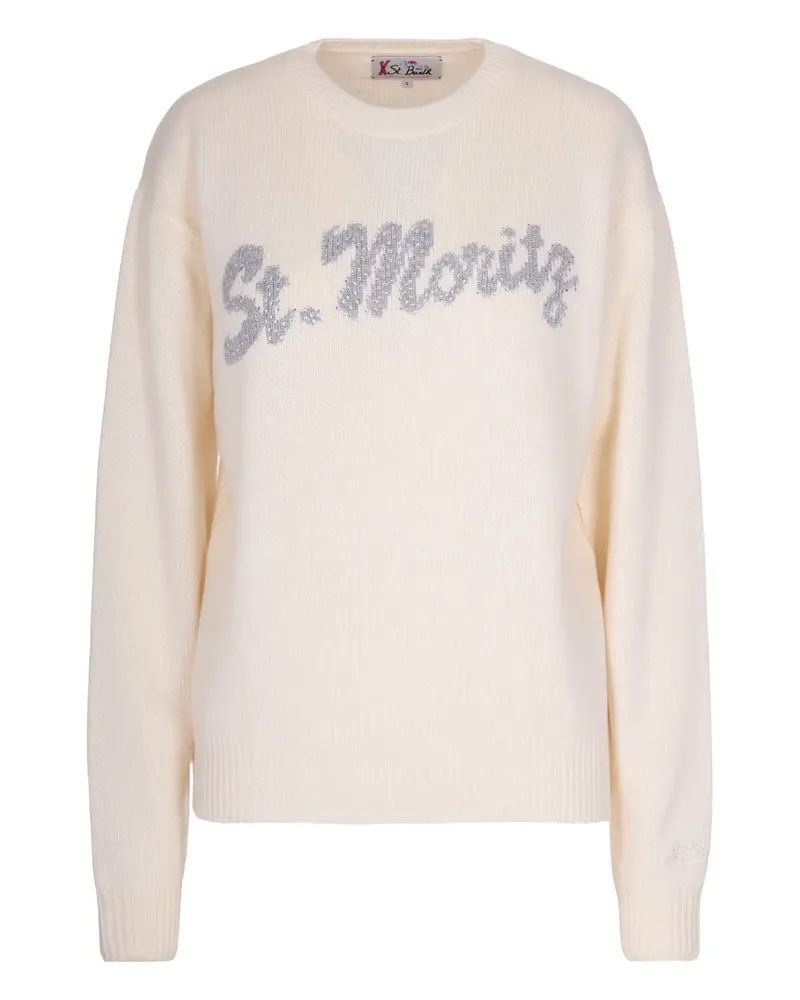 MC2 Saint Barth beaded crewneck sweater - Nude Nude