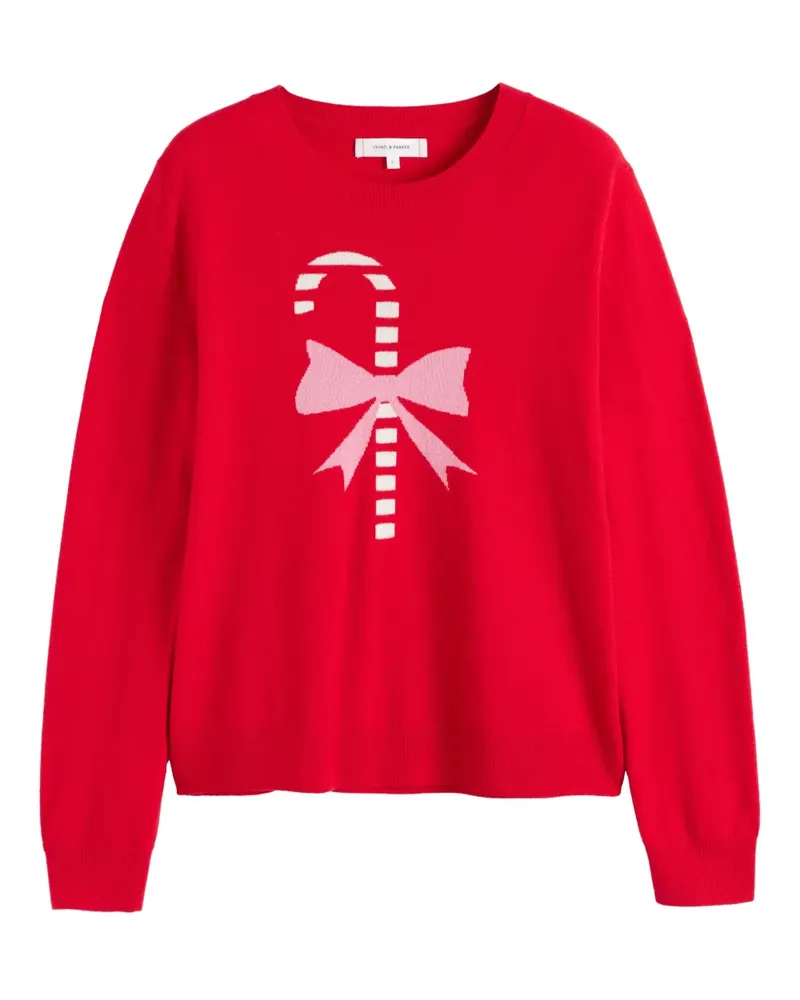 Chinti & Parker Candy Cane Pullover - Rot Rot