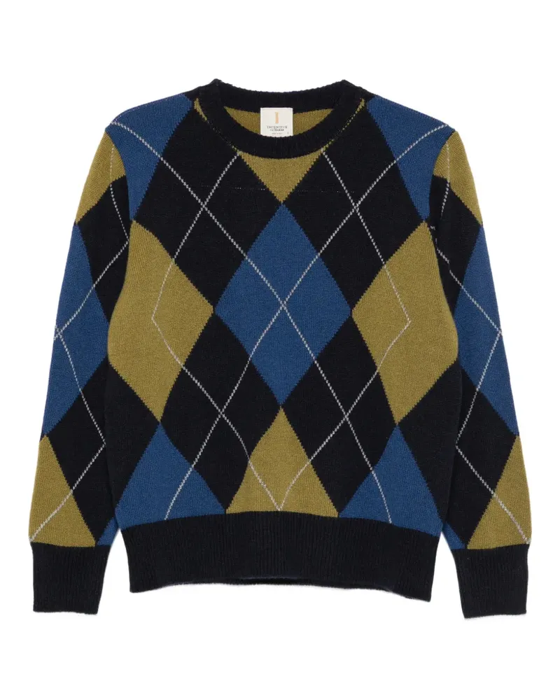 INCENTIVE! cashmere Famara Pullover mit Argyle-Intarsie - Blau Blau