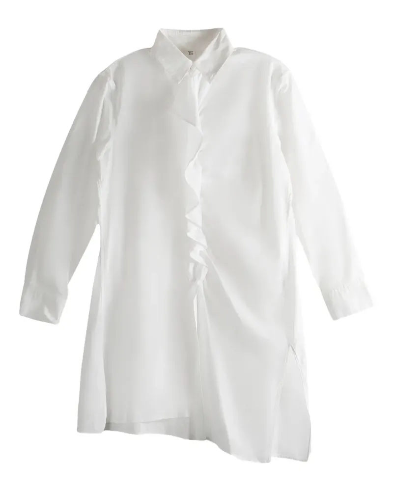 Yohji Yamamoto Hemd mit Rüschen - Weiß Weiß