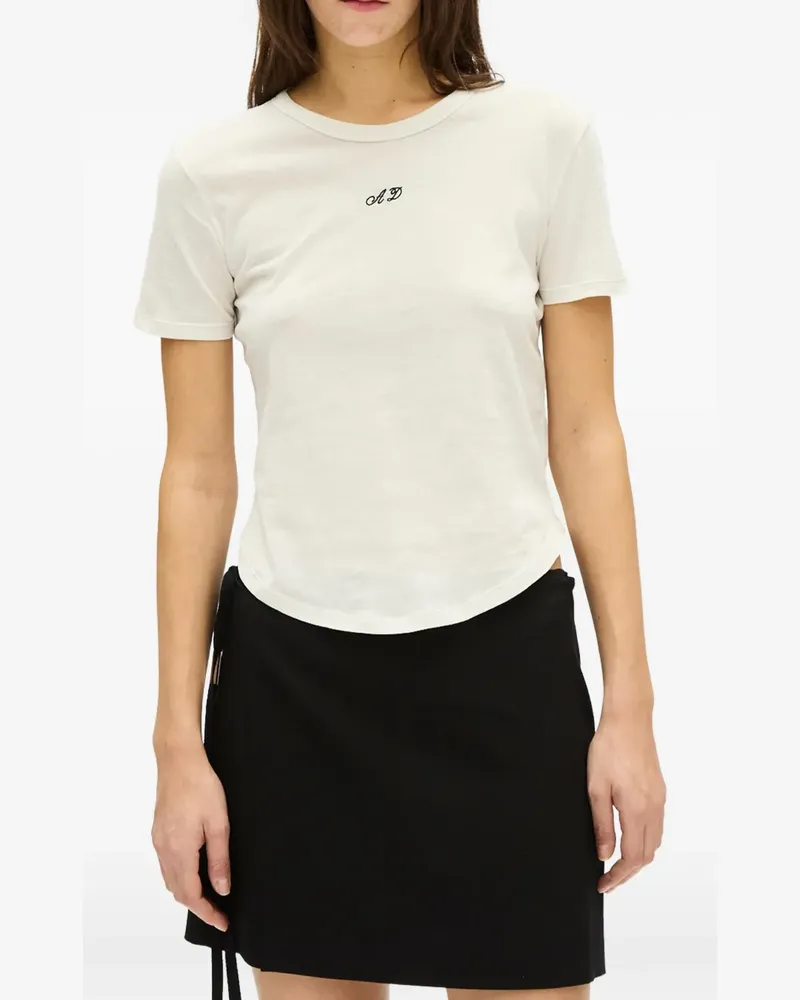 Ann Demeulemeester Floor T-Shirt - Weiß Weiß