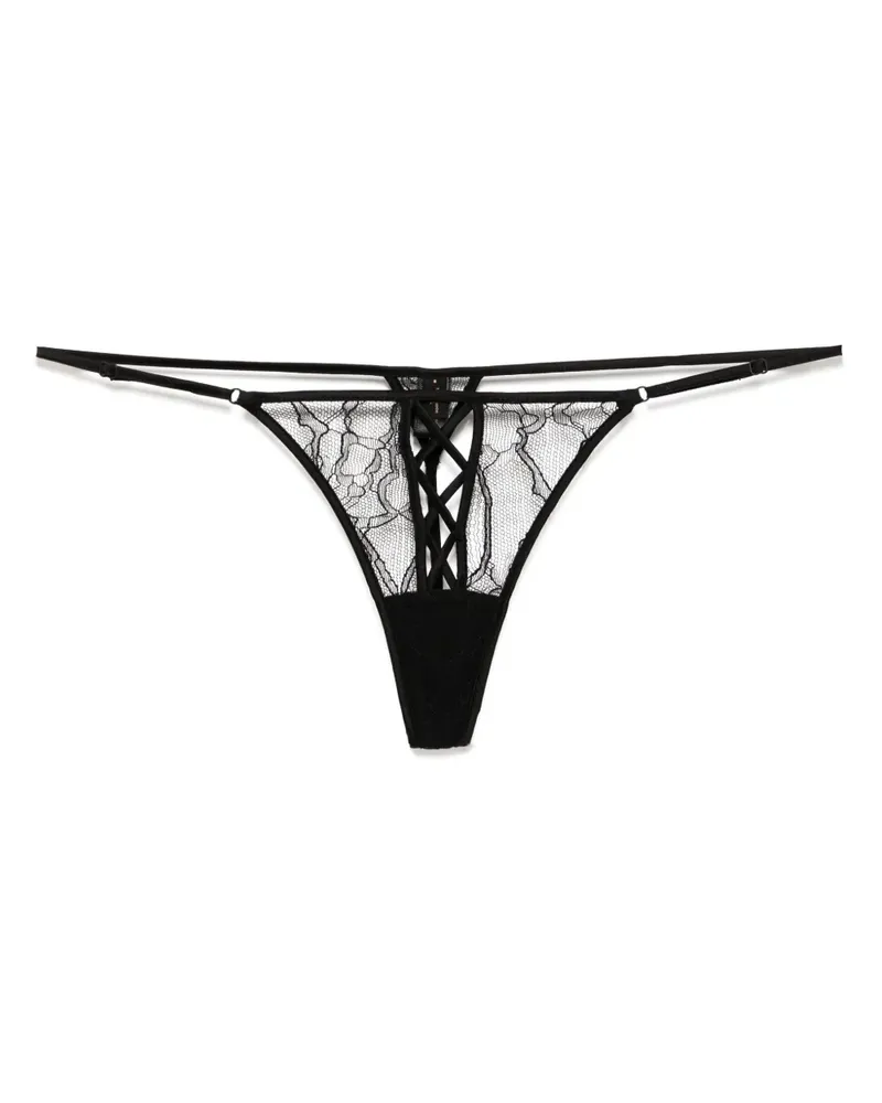Kiki De Montparnasse Precieuse Tanga - Schwarz Schwarz