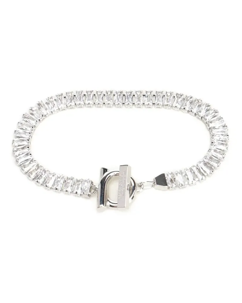 Ferragamo Gancini crystal-embellished bracelet - Silber Silber