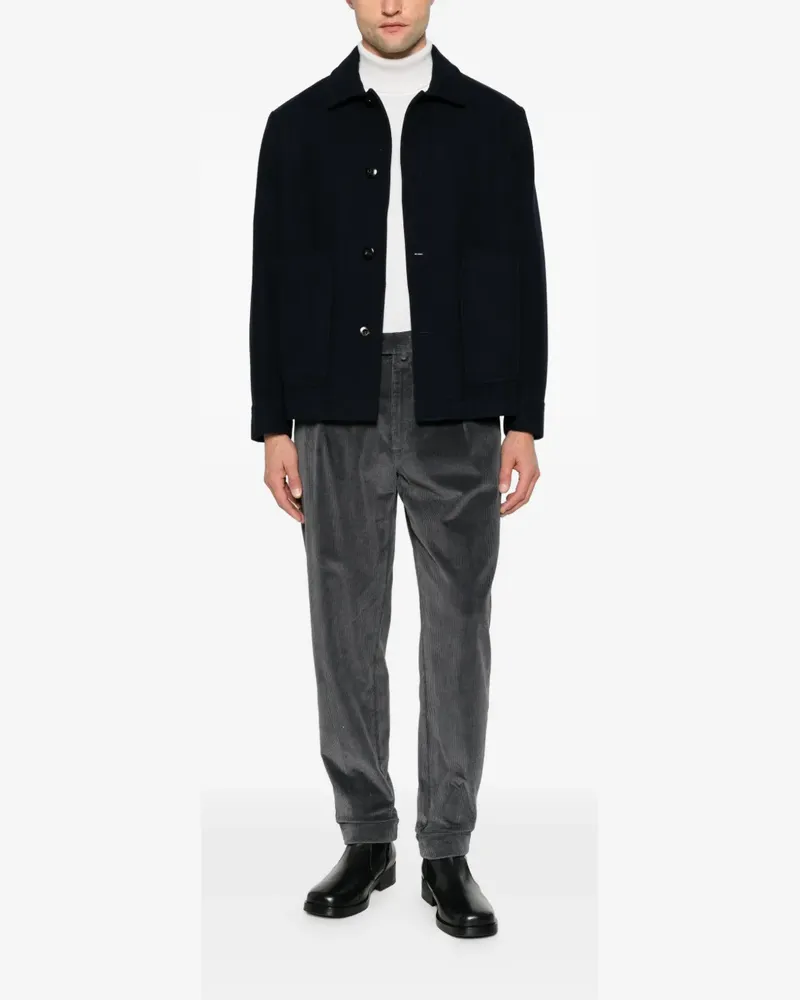 Berwich pleated corduroy trousers - Grau Grau