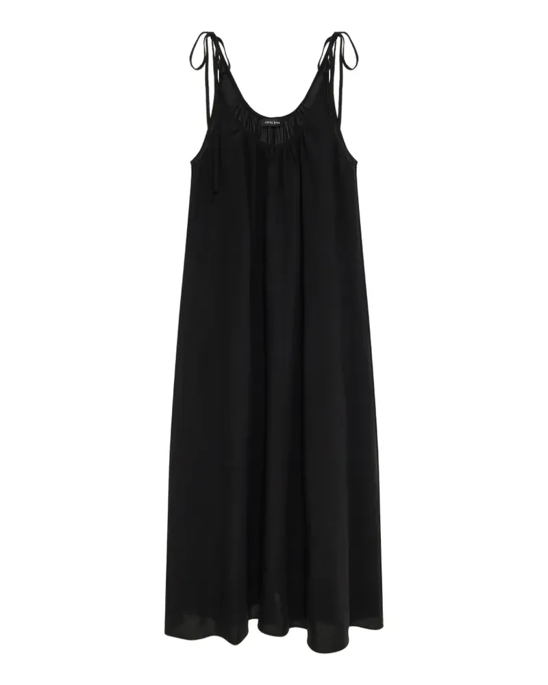 Anine Bing Flora Midikleid mit Schleifenverschluss - Schwarz Schwarz