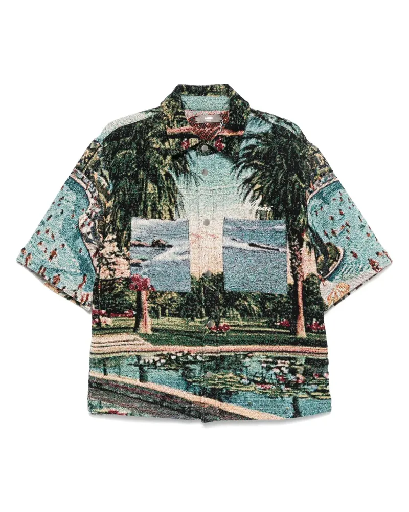 Amiri Hemd mit kurzen Ärmeln - Blau Blau