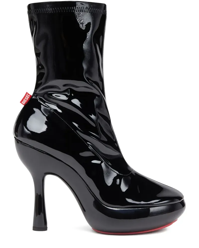 Diesel D-Lake Stiefel mit Plateau 120mm - Schwarz Schwarz
