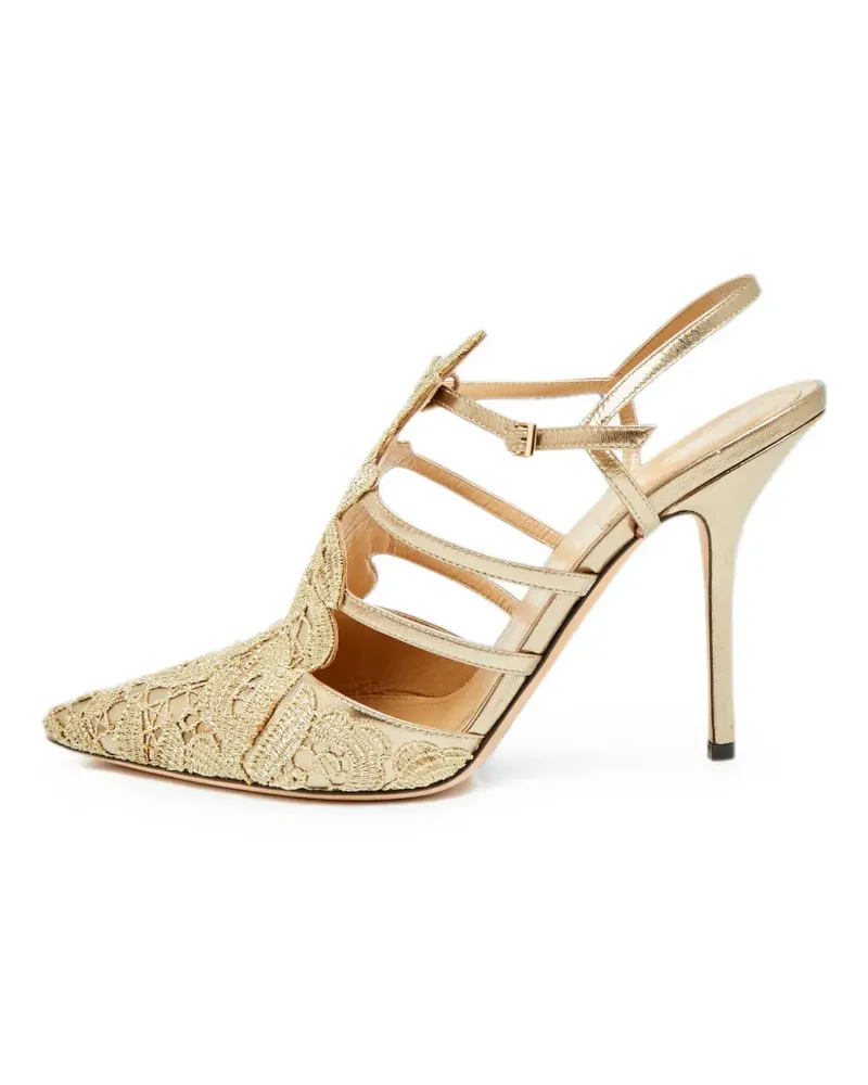 Alberto Fermani leather slingback pumps - Gold Gold