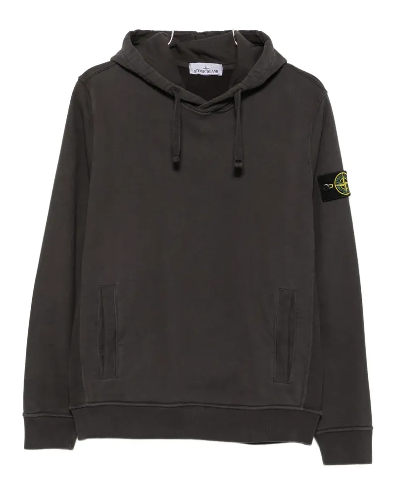 Stone Island logo-patch drawstring hoodie - Grau Grau
