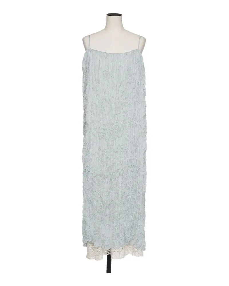 Muller of Yoshiokubo textured layered-hem midi dress - Blau Blau