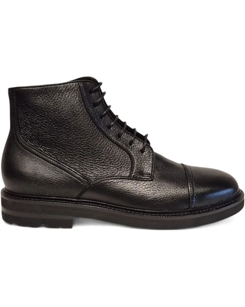 Henderson Schnürstiefel aus Leder - Schwarz Schwarz