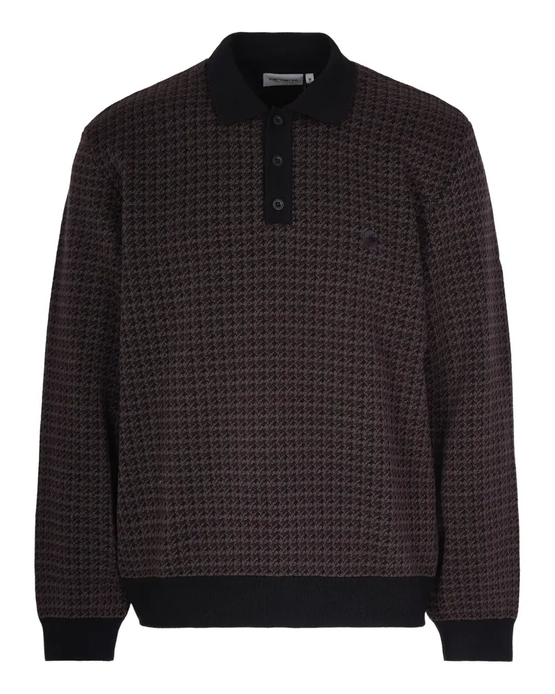 Carhartt WIP houndstooth polo shirt - Braun Braun