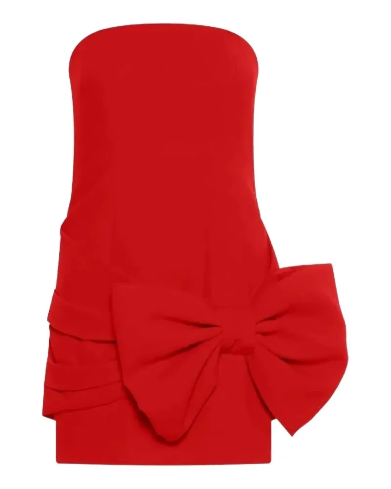 MARELLA strapless bow-detail dress - Rot Rot