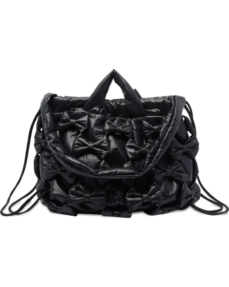 Vic Matié bow-quilted tote bag - Schwarz Schwarz