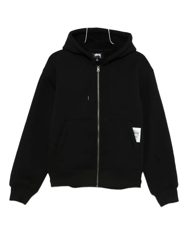 Stüssy Kapuzenjacke mit Reißverschluss - Schwarz Schwarz