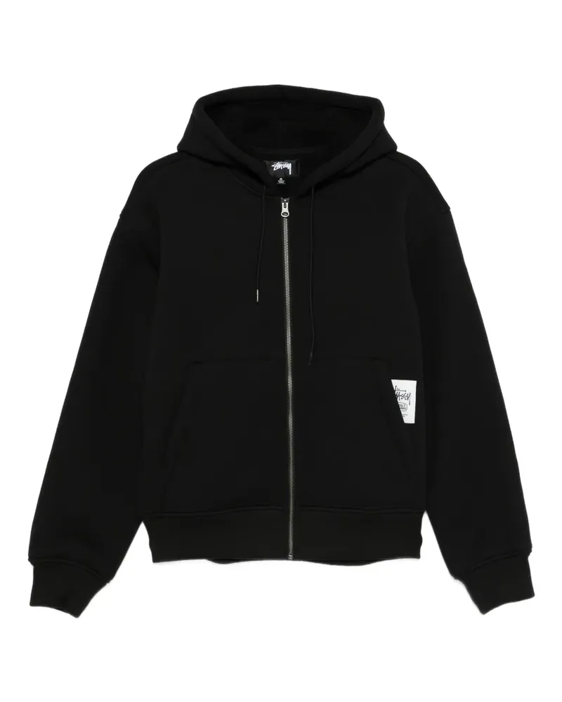Stüssy Kapuzenjacke mit Reißverschluss - Schwarz Schwarz