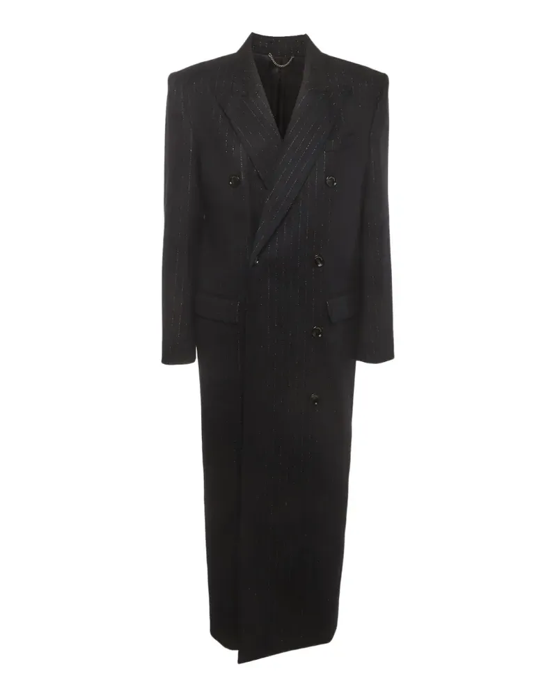 Magda Butrym 2020 striped single-breasted coat - Schwarz Schwarz