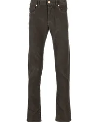 Incotex Tapered-Jeans mit Schlüsselanhänger Braun