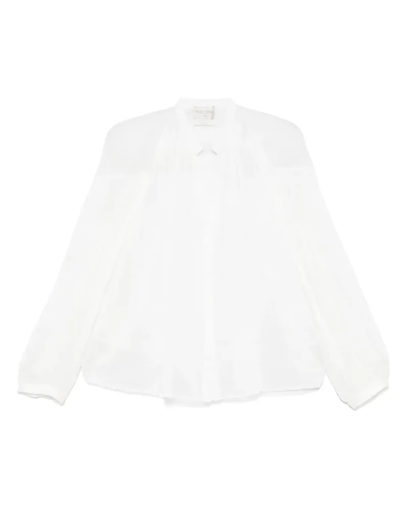 forte_forte Semi-transparentes Hemd - Weiß Weiß